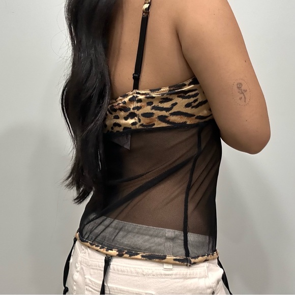 1998 Victoria’s Secret Satin and Mesh Corset Cami Tank Top - Picture 3 of 5